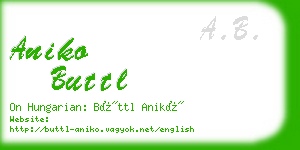 aniko buttl business card